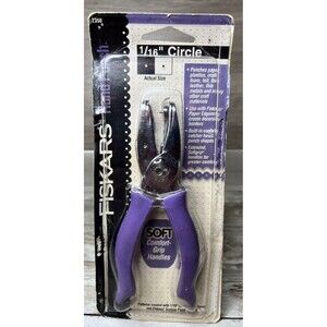 Fiskars Hand Punch 1/16" Circle Shape / Soft Comfort Grip / Scrapbooking Tool